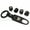 Black, variant on Car Wheels Tire Valve Dust Stem Air Cap Cover + Keychain Ring Fit Cadillac Sport