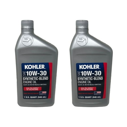 Kohler Genuine OEM 10W-30 Engine Oil Synthetic Blend 25 357 65-S - 2 Pack