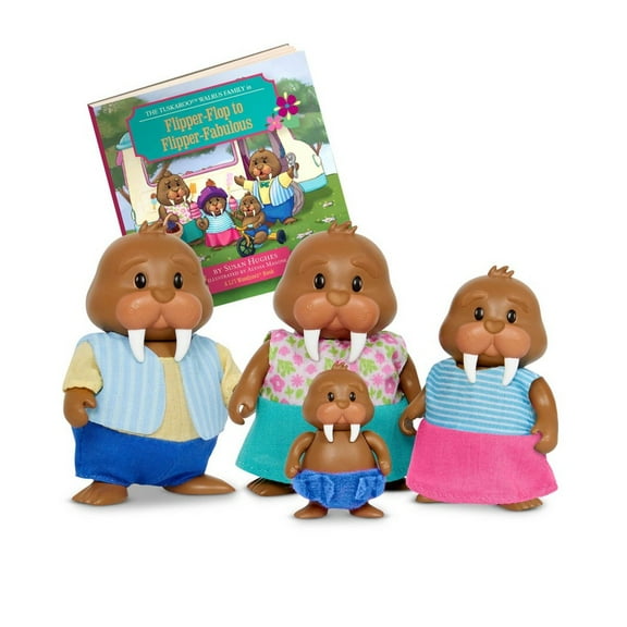 Li'l Woodzeez Tuskaroo Walrus Family Small Figurine Set