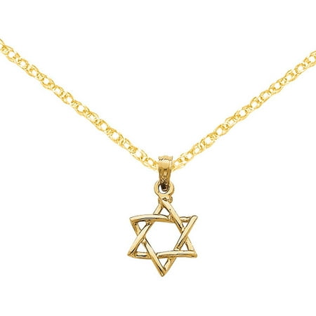 Love Star Of David Pendant - 14k Polished Star of David Pendant