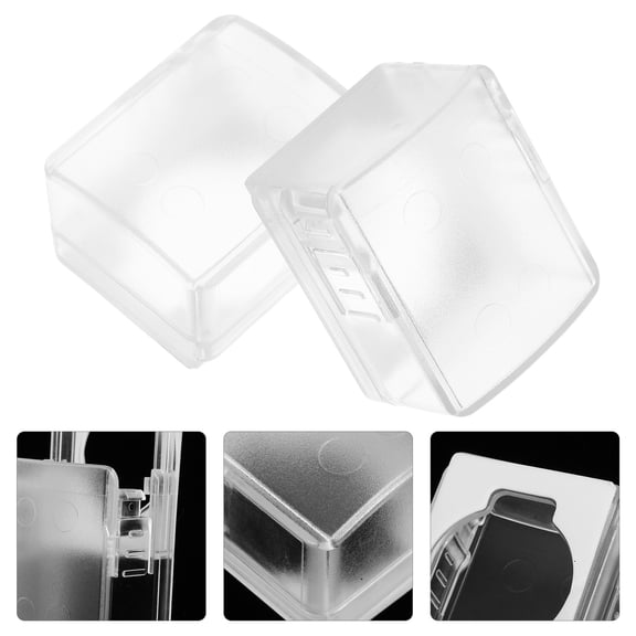 BESTYASH 2Pcs Transparent Door Lock Cover Childproof Safety Guard for Home Use
