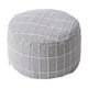thumbnail image 1 of Funda de puf otomano sin relleno, reposapiés redondo tejido a mano, puf sin relleno para gris, 1 of 8