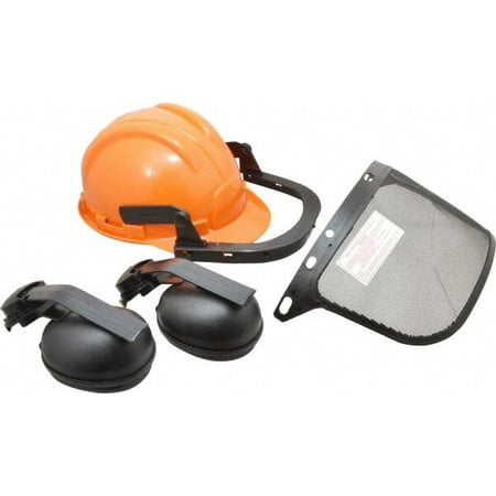 

Tasco Acrylonitrile Butadiene Styrene (ABS) Orange Ratchet Adjustment Hard Hat & Mesh Screen Set with Muffs