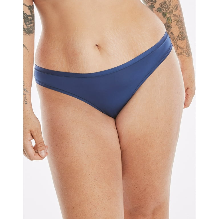 Barely There Panties Blue Thin Lightweight Stretch Fabric Women's