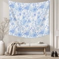 thumbnail image 5 of Watercolor Blue Floral Large Tapestry for Bedroom Wall Hanging Tapestry, Blue Ombre Botanical Summer Ceiling Backdrop Tapestries Poster Blanket Wall Decor for Teens Room Living Room Dorm 85" x 90", 5 of 8