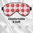 thumbnail image 3 of Naloa Plaid Heart Print Sleep Mask for Sleeper, Light Blocking Sleeping Eye Mask for Women Men, Eye Shade with Adjustable Strap for Travel, Nap,Meditation, 3 of 7