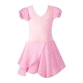 thumbnail image 3 of Gyratedream Toddler Girls Ballet Leotards Ruffle Sleeve Glitter Dance Dress Skirt Kid Dance Ballet Tutu Dress, 3 of 8