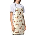 thumbnail image 3 of Zufioo Heart Dachshund for Lock Hem Apron with Pockets, Stain and Oil Proof Tie-down Apron for Cooking Barbecue Restaurant, Unisex-One Size, 3 of 9