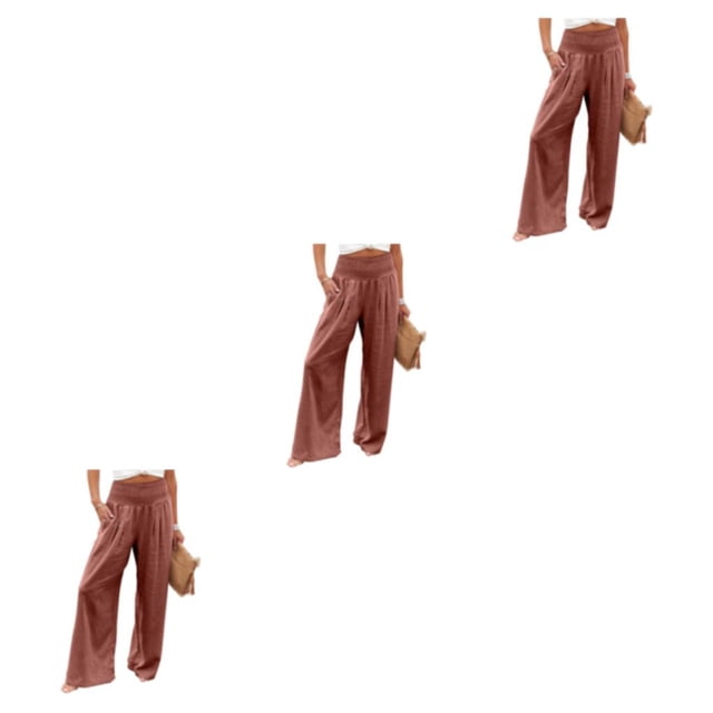 Pantalones Sonducket Mujer Verano Primavera Color sólido Naranja M
