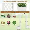 thumbnail image 5 of Gymax Garden Arbor w/ Planter Wooden Planter Arch w/ Trellis White, 5 of 10