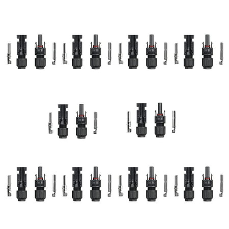 Female Water - 10Pcs MC4 Cable Connector Male Female Photovoltaic Wire Cable Connector Set for Solar Panel System Waterproof IP67