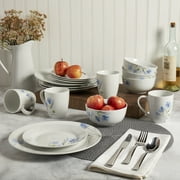 Tabletops Gallery 16 Piece Wildflower Round Floral Porcelain Dinnerware Set, Service for 4