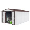 thumbnail image 6 of 10ftx12ft Outside Garden Storage Shed,Metal Storage Shed With Lockable Door,Integrated Punched Vents,For Lawn House, 6 of 8