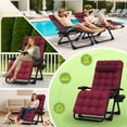 thumbnail image 7 of ZENPETIO Zero Gravity Chair, Reclining Camping Lounge Chair w/Removable Cushion, Upgraded Lock and Cup Holder, Reclining Patio Chairs Folding Recliner for Indoor and Outdoor, 7 of 7