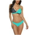 thumbnail image 1 of FcBaudy Womens Swimsuits Two Piece Swimsuit for Women Bathing Suit for Women Tankini Swimsuits for Women Womens Split Swimsuit Color Matching Bra Pants Split Swimsuit Set Women Swimsuit, 1 of 4