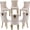 Beige, variant on Jiayuan Song Velvet Dining Chairs Set of 6, Modern Tufted Chair with Lion Head Pull & Gold Finished Solid Wood Legs, Luxury Dining Chair, Black