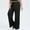 Black, variant on Swuxness Women Casual Straight Leg Pants, Women Plus Size Long Pants, Women Solid Color High Waisted Loose Fitted Lifting Butt Running Wide Leg Yoga Pants Hot Pink, XXL