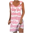 thumbnail image 1 of TSADFHJI Jupe Noire pour Femmes Vacances Mode Décontractée Ample Sans Manches Col en V Boutons en Métal Robe Chandail m Bleu Foncé, 1 of 5