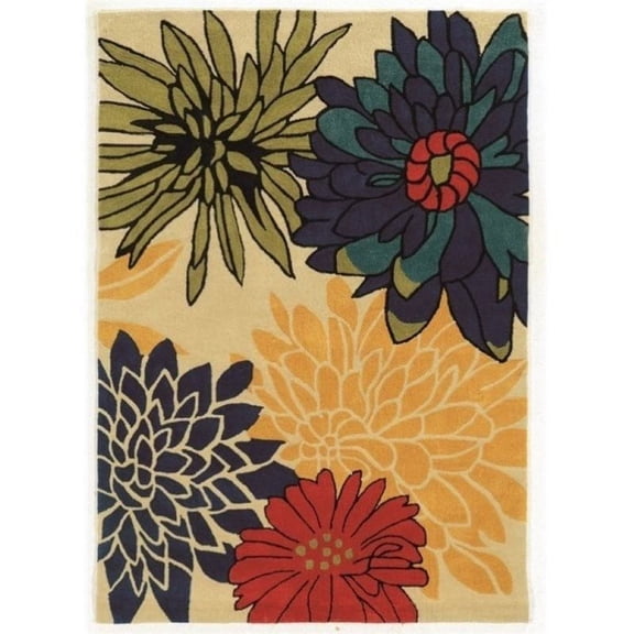 Hawthorne Collection 1'10" x 2'10" Hand Tufted Rug in Ivory