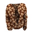 thumbnail image 4 of Aoiroe Long Sleeve Button Up Sweater V Neck Button Down Cardigan Cozy Cardigans For Women Crochet Sweaters For Women Cute Sweaters For Women Sweater Coats For Women Knit Sweater For Women Wine 2XL, 4 of 4