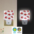 thumbnail image 2 of Yayeee LED Plug in Night Light for The Home with Auto Dusk to Dawn Light Sensors, 2 Pack, Red Santa Hats Pattern, 2 of 6