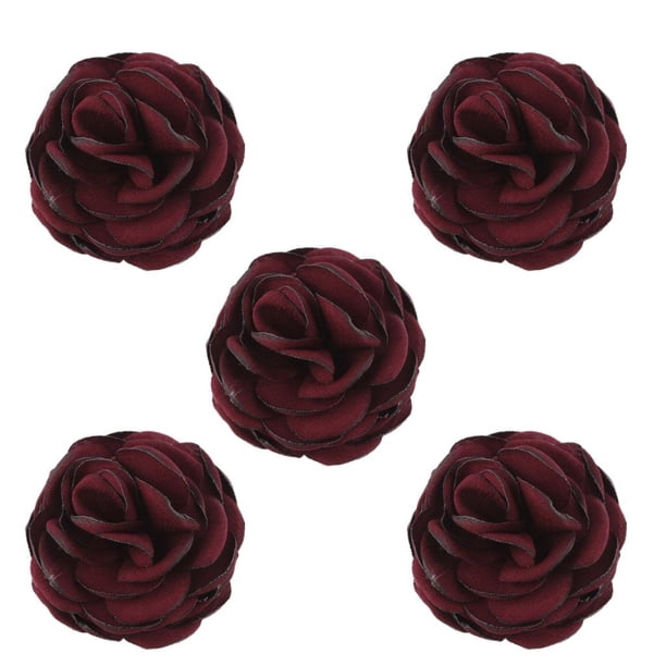 5 uds flor de tela DIY artesanía hecha para mujeres accesorios para ello ropa ramillete sombrero adorno / rosa / para elegir Yuyangstore Tela 3D hecha a mano Flor color de rosa