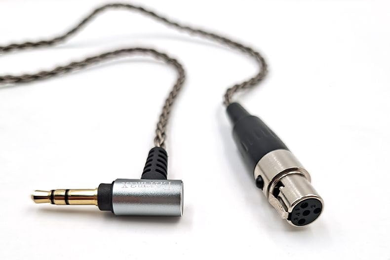 6-Strand 3.5mm to 4-Pin MiniXLR OCC Silver Plated Cable Compatible with AKG K371BT Headphone