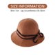 thumbnail image 2 of Gorro de invierno de color liso para mujer, gorro de lana tipo cloche con lazo, gorro de fieltro, gorro de pescador, gorro de lana estilo vintage ajustable, 2 of 7