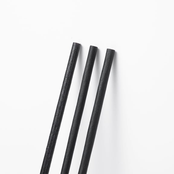 Greenprint® Green Dot Home Compostable Black Upcycled Agave Giant 8" Straw, Paper Wrapped, 1,200 ct