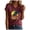 Wine, variant on felwors Women's T- V-Neck Graphic Tees Vintage Boho Flowers Summer Casual Short Sleeve Tshirt Tops (AG, S)
