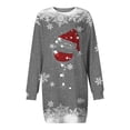 thumbnail image 3 of WILLBEST Vestido Floreado Para Mujer, Vestido Informal De Manga Larga Con Cuello Redondo Y Estampado Navideño A La Moda Para Otoño E Invierno Para Mujer, 3 of 3