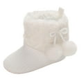 thumbnail image 2 of AOOCHASLIY Black and Friday Kids Shoes First Walker Baby Boys Girls Shoes Infant Toddler Winter Warm Footwear Bowknot Newborn Prewalker, 2 of 5