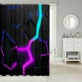 thumbnail image 2 of JOOCAR Honeycomb Shower Curtains,Abstract Hexagon Modern Artwork Bathroom Curtains for Boys Girls Men,Neon Blue Purple Patchwork Fashion Waterproof Curtains,12 Hooks Suits,72" W x 72" L, 2 of 6