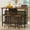 Rustic Brown, variant on Recaceik Kitchen Island with Seating, Wooden Counter Height Table