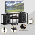 thumbnail image 3 of 50 Inch TV Stand for Living Room, Small Entertainment Center with Open Storage Shelves, Heavy Duty Metal Frame, Media Console Table for TVs up to 50 Inch, Black, 3 of 7