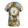 thumbnail image 4 of Otvok Womens V Neck Short Sleeve Tops with Pockets Rabbit Print Graphic T Shirts Summer Fashion 2026 Dressy Casual Blouses Trendy Tee, 4 of 6