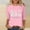 A172 Pink, variant on Happy Easter Shirt for Women Rainbow Bunny and Colorful Eggs Graphic Tee 3/4 Sleeve Crewneck Loose Fit Festival Apparel Celebration Tops