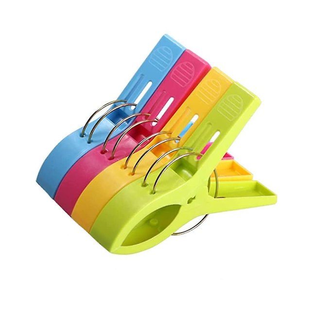 4 pinzas grandes para ropa, pinzas cortavientos, pinzas grandes, pinzas duraderas para toallas de playa, toallas de mano, toallas de baño, mesa Paños y ropa