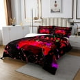 thumbnail image 3 of Erosebridal Twin Gamer Bedspread Set Gaming Quilt Set Teens Video Gamer Room Decor,Gamepad Controller Gamer Bedding Sets Black Red Green Tie Dye Bed Set, 3 of 4
