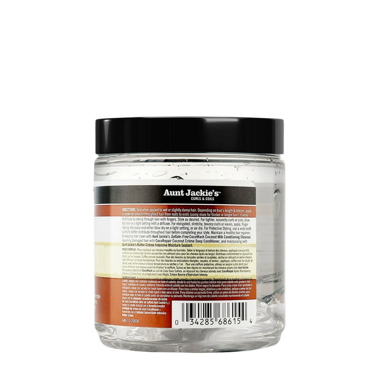 Aunt Jackie's Curl Boss Coconut Curling Gelée, 15 oz, Frizz