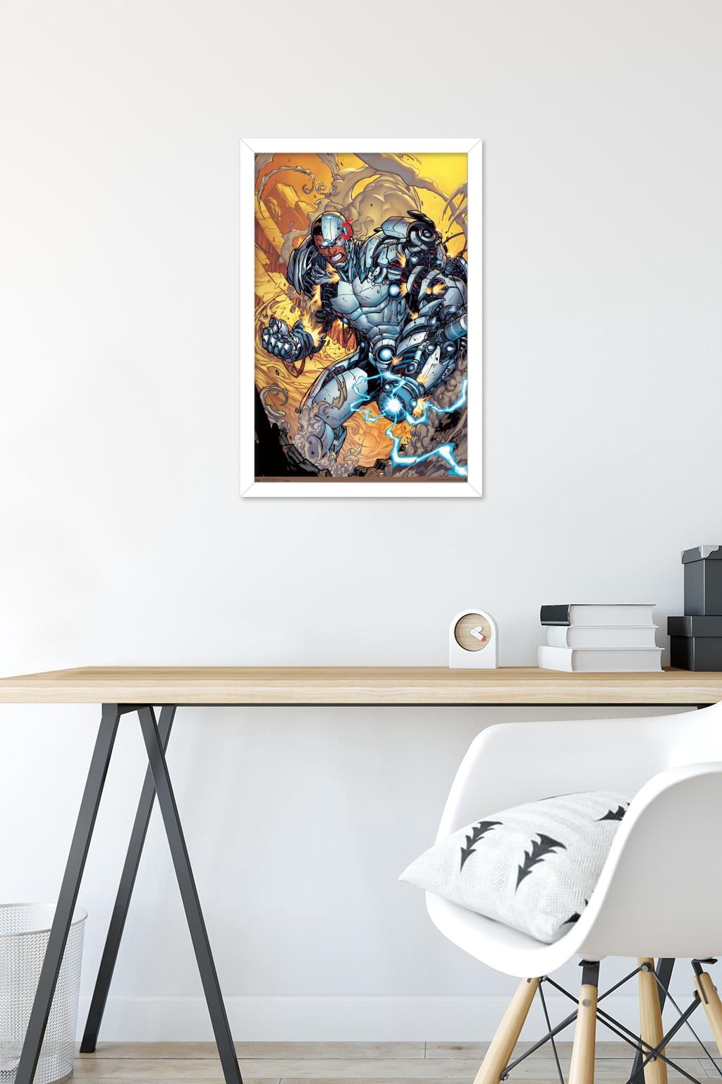 DC Comics - Cyborg - Battle Wall Poster, 14.725" x 22.375" Framed