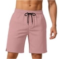 thumbnail image 6 of Mceream Mens Linen Shorts Breathable with Mesh Lining Quick Dry Breathable Pockets for Summer Beach Cruise Water Park Drawstring Gym Running Workout Shorts Pink XL, 6 of 9