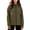Army Green, variant on Women's Full Zip Hoodie Jacket Raglan Sleeve Thumb Hole Casual Fall Winter Long Sleeve Hooded Sweatshirt with Zipper Pockets Navy M