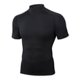 thumbnail image 5 of Yaoyar Mens Mock Neck Compression Tee, Short Sleeve Slim Fit Breathable Athletic Workout Base Layer Shirts, 5 of 5