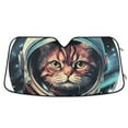 thumbnail image 2 of Cat Astronaut Circle Automotive Front Car Windshield Sun Shade Reflector Foldable for Front Fit for Cars Truck SUVs, 2 of 8