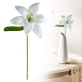 thumbnail image 2 of Cosmug Hand Knitted Crochet Lily Bouquet Artificial Flowers Home Decoration Realistic Hand Woven Floral Arrangement Diy Craft Gift for Indoor Decor Non Fading Woolen Flowers 1 Woolen Lily, 2 of 9