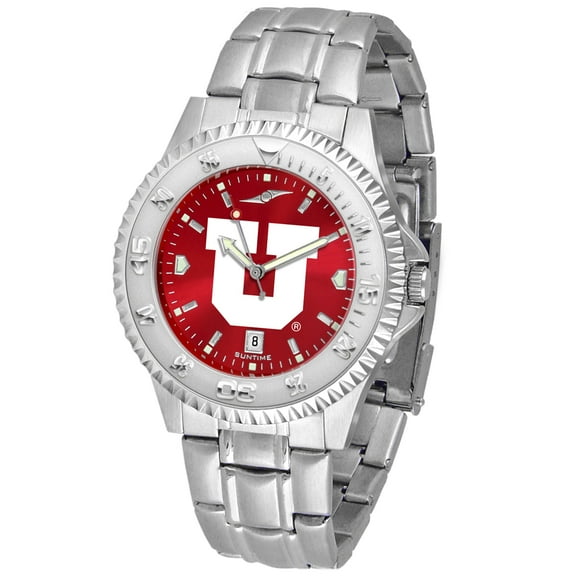 Red Utah Utes Competitor Steel AnoChrome Watch