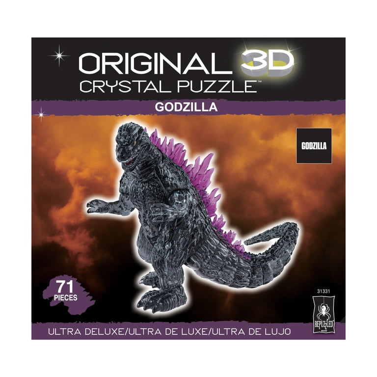 Free Shipping! BePuzzled Godzilla 3D Crystal Puzzle 71 Pcs Mini