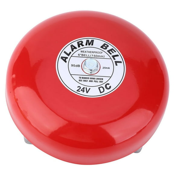 "CB-6B Industrial-Grade 95dB Fire Alarm Bell - Durable Metal Housing, DC24V/AC110V Compatible for Schools, Factories & Elevators"