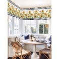 thumbnail image 4 of Sunflower Bee Window Valance, Black Buffalo Plaid Check 2 Pack Decorative Curtain for Small Windows, Light Filtering Valance with 3” Rod Pocket, 60"W x 18"L, 4 of 9